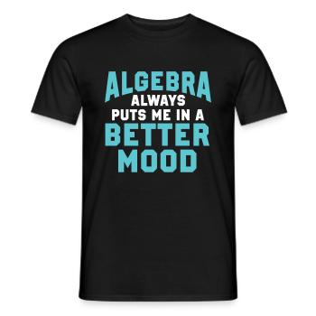 Algebra Mathematics Math Mathematician Teacher - Men's T-Shirt - black - Front - AI Model Male 178 light (178cm)