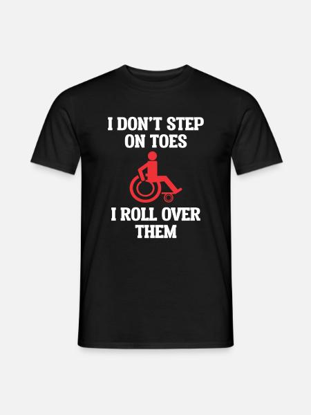 Rollstuhl Rollstuhlfahrer Handicap Rolli Humor - T-shirt herr - svart