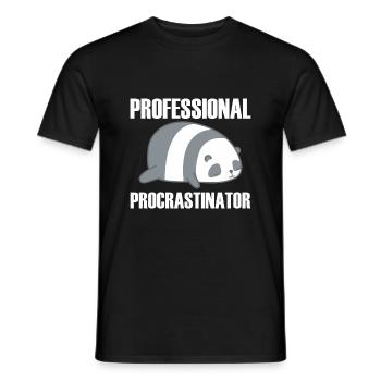 Prokrastination Aufschieben Aufschieber Student - Männer T-Shirt - Schwarz - Vorne - AI Model Male 178 light (178cm)