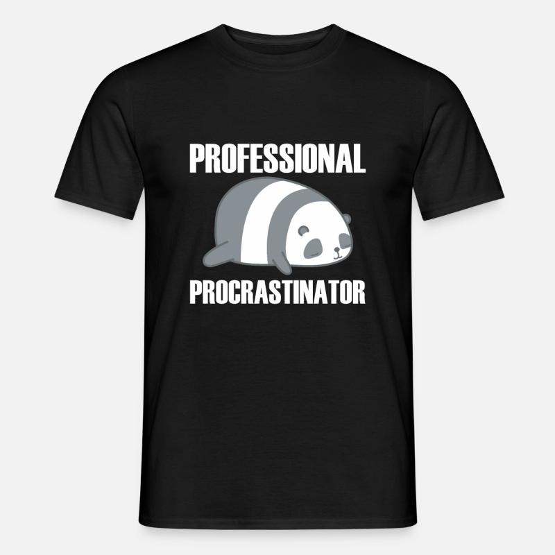 Prokrastination Aufschieben Aufschieber Student - Männer T-Shirt - Schwarz