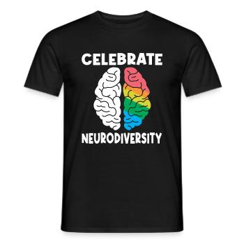 Neurodiversity Neurodiversité Autiste Autisme - T-shirt homme - noir - Devant - AI Model Male 178 light (178cm)