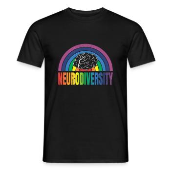 Neurodiversity Neurodiversité Autiste Autisme - T-shirt homme - noir - Devant - AI Model Male 178 light (178cm)