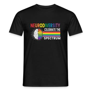 Neurodiversity Neurodiversité Autiste Autisme - T-shirt homme - noir - Devant - AI Model Male 178 light (178cm)