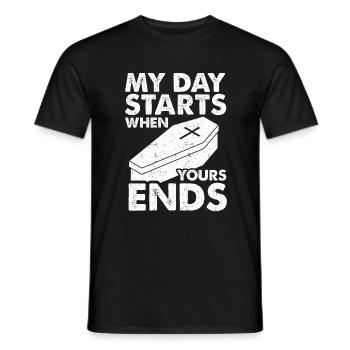 Funérailles croque-mort - T-shirt homme - noir - Devant - AI Model Male 178 light (178cm)