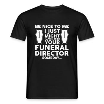 Funérailles croque-mort - T-shirt homme - noir - Devant - AI Model Male 178 light (178cm)