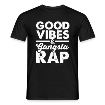 Gangsta Musique Français Rapper Hip Hop Rapper - T-shirt homme - noir - Devant - AI Model Male 178 light (178cm)