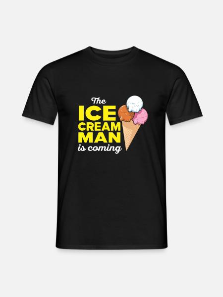 Camion de glace glacier marchand de glace glacier glacier truck - T-shirt homme - noir