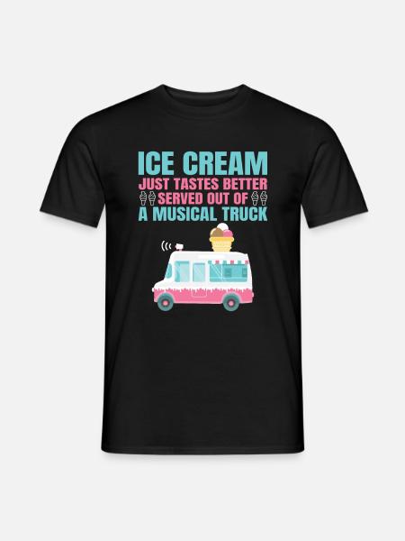 Camion de glace glacier marchand de glace glacier glacier truck - T-shirt homme - noir