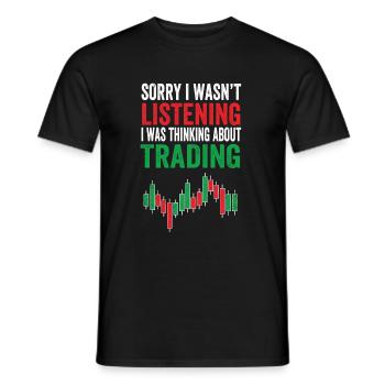 Day Trading Trader Boursière actions Bitcoin Argent Stock - T-shirt homme - noir - Devant - AI Model Male 178 light (178cm)