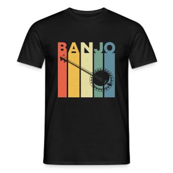 Banjo Spieler Banjospieler Musiker Musik Country - Männer T-Shirt - Schwarz - Vorne - AI Model Male 178 light (178cm)