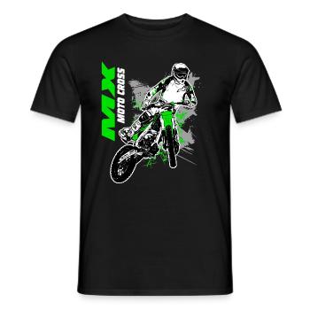 MotoCross - Supercross - MX - SX - FMX - Männer T-Shirt - Schwarz - Vorne - AI Model Male 178 light (178cm)