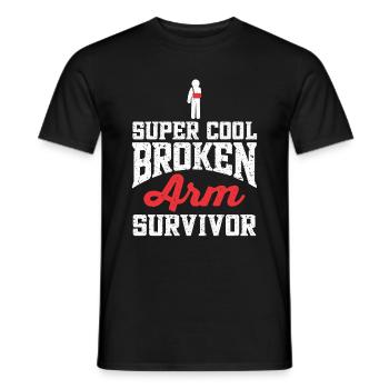 Gebrochener Arm Knochenbruch Arm Verletzung - Männer T-Shirt - Schwarz - Vorne - AI Model Male 178 light (178cm)