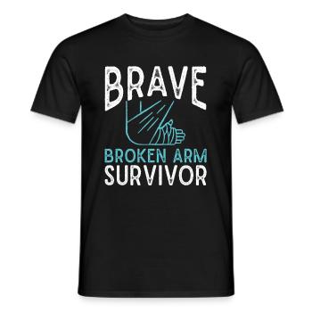Gebrochener Arm Knochenbruch Arm Verletzung - Männer T-Shirt - Schwarz - Vorne - AI Model Male 178 light (178cm)