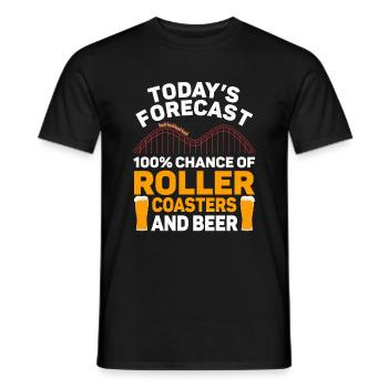 Roller Coaster Amusement Park Amusement Park - Men's T-Shirt - black - Front - AI Model Male 178 light (178cm)