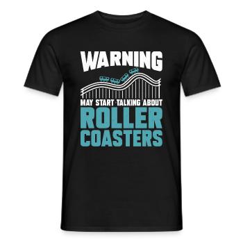 Roller Coaster Amusement Park Amusement Park - Men's T-Shirt - black - Front - AI Model Male 178 light (178cm)