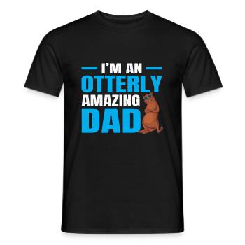 Otter animal lovers otter sea otter animal love - Men's T-Shirt - black - Front - AI Model Male 178 light (178cm)