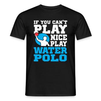 Waterpolo Schwimmen Wassersport Wasserball Trainer - Männer T-Shirt - Schwarz - Vorne - AI Model Male 178 light (178cm)