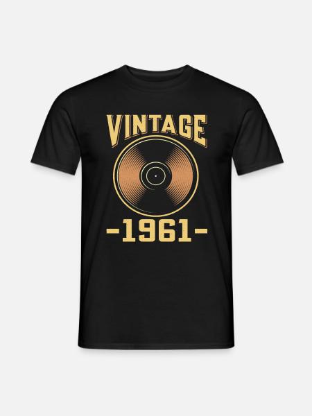Vinyl Plattenspieler Sammlermusik Schallplatten - Männer T-Shirt - Schwarz