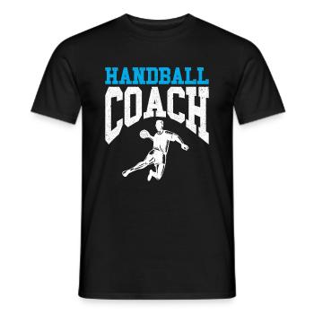 Handball Player Sport HandballEr Ballsport Sport - Men's T-Shirt - black - Front - AI Model Male 178 light (178cm)