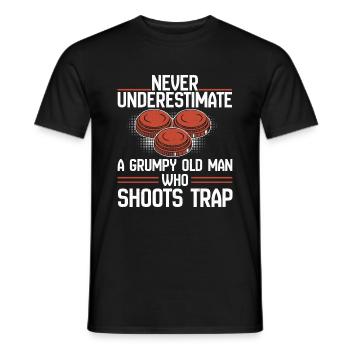 Shooting Sport Clay Pigeon Shooting Clay Pigeon Shooting - Men's T-Shirt - black - Front - AI Model Male 178 light (178cm)