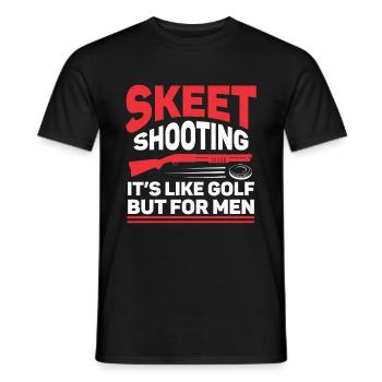 Shooting Sport Clay Pigeon Shooting Clay Pigeon Shooting - Men's T-Shirt - black - Front - AI Model Male 178 light (178cm)