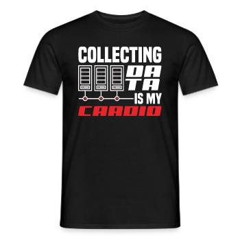 La collecte de données est mon scientifique de données cardio - T-shirt homme - noir - Devant - AI Model Male 178 light (178cm)