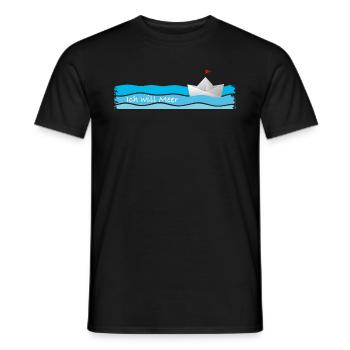 Ich will Meer - Männer T-Shirt - Schwarz - Vorne - AI Model Male 178 light (178cm)