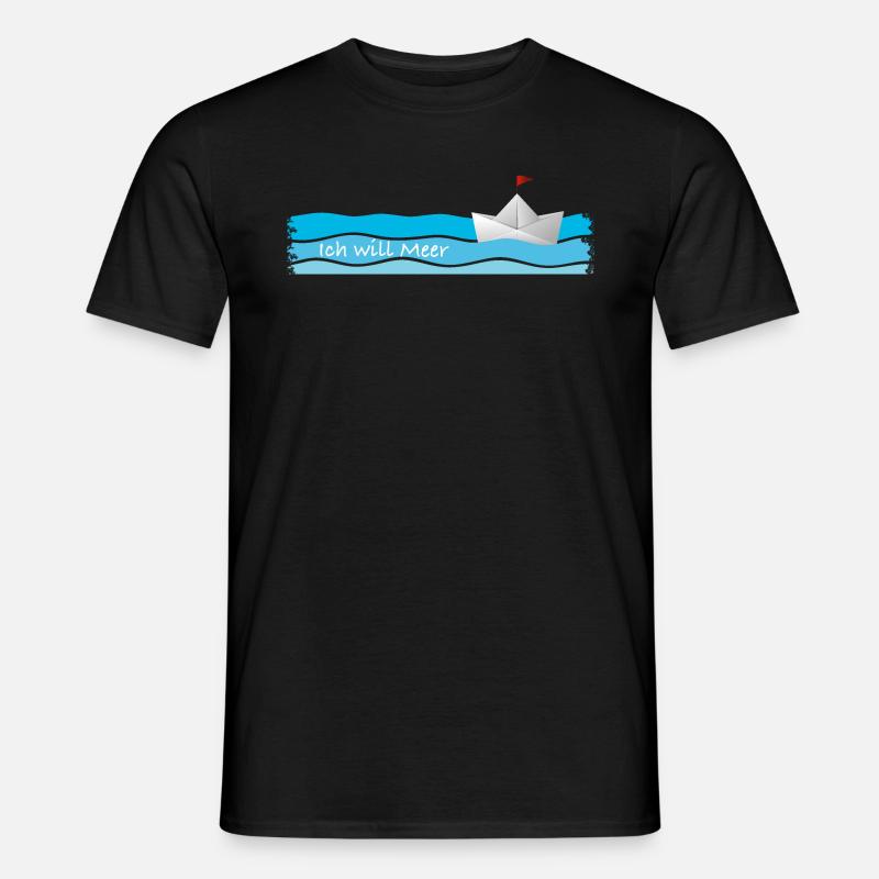 Ich will Meer - Männer T-Shirt - Schwarz