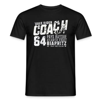 Wave Rider Coach Biarritz Baskenland - Männer T-Shirt - Schwarz - Vorne - AI Model Male 178 light (178cm)