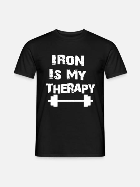 Iron Is My Therapy - Men's T-Shirt - black