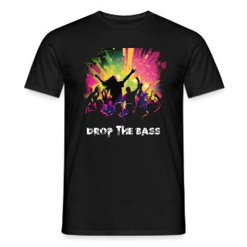 Drop the bass - Men's T-Shirt - black - Front - AI Model Male 178 light (178cm)