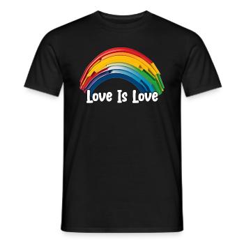 Prideful Skies LGBTQ gay pride Rainbow Love - Männer T-Shirt - Schwarz - Vorne - AI Model Male 178 light (178cm)