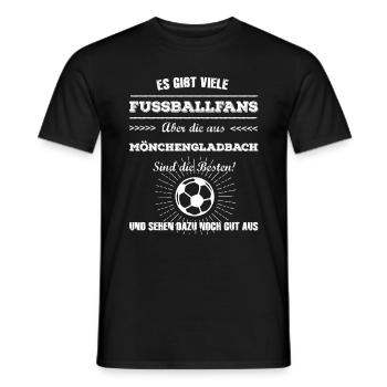 Mönchengladbach - Männer T-Shirt - Schwarz - Vorne - AI Model Male 178 light (178cm)