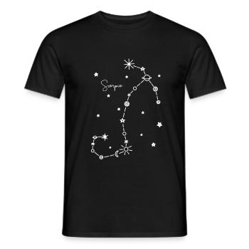 Skorpion / Scorpio, Sternzeichen, Himmel, Planeten - Männer T-Shirt - Schwarz - Vorne - AI Model Male 178 light (178cm)