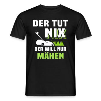 Rasen Mähen Garten - Männer T-Shirt - Schwarz - Vorne - AI Model Male 178 light (178cm)