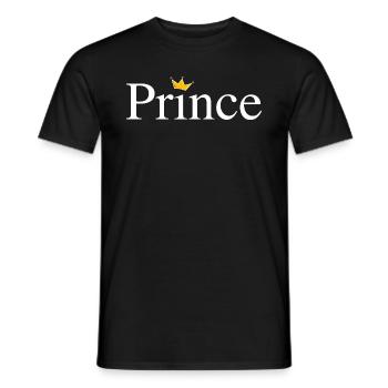 Prince avec couronne - T-shirt homme - noir - Devant - AI Model Male 178 light (178cm)