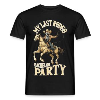 JGA My Last Rodeo - Bachelor Party JGA - Men's T-Shirt - black - Front - AI Model Male 178 light (178cm)