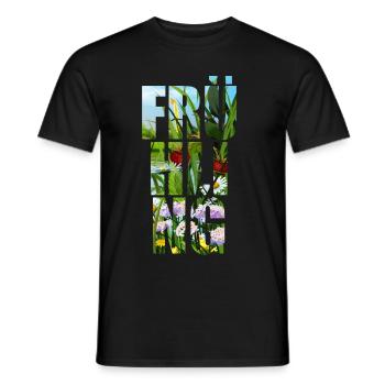 Idée de cadeau de printemps printemps - T-shirt homme - noir - Devant - AI Model Male 178 light (178cm)