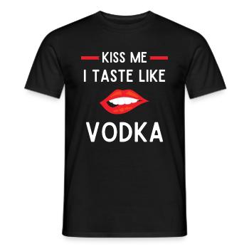 Embrassez-moi vodka vodka bouteille vodka - T-shirt homme - noir - Devant - AI Model Male 178 light (178cm)