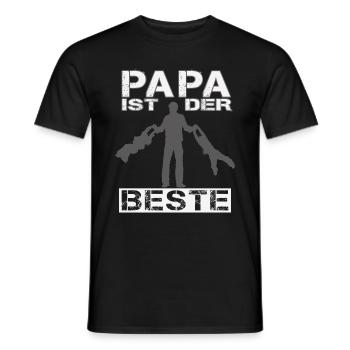 Papa ist der Beste - Männer T-Shirt - Schwarz - Vorne - AI Model Male 178 light (178cm)