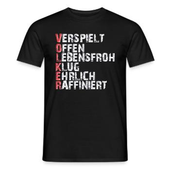 Volker - Männer T-Shirt - Schwarz - Vorne - AI Model Male 178 light (178cm)