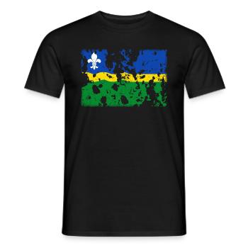 Flevoland Vintage - Männer T-Shirt - Schwarz - Vorne - AI Model Male 178 light (178cm)