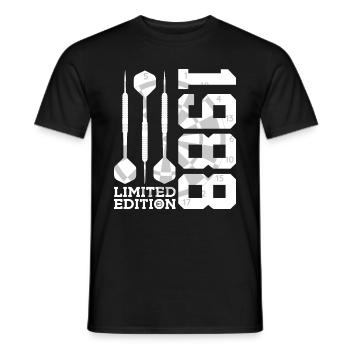 LIMITED EDITION 1988 DARTS 38. GEBURTSTAG - Männer T-Shirt - Schwarz - Vorne - AI Model Male 178 light (178cm)