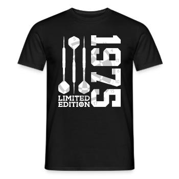 ÉDITION LIMITÉE 1975 ANNIVERSAIRE DES 51 ANS - T-shirt homme - noir - Devant - AI Model Male 178 light (178cm)