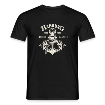 Hambourg St. Pauli Anchor sailor sailor cadeau - T-shirt homme - noir - Devant - AI Model Male 178 light (178cm)
