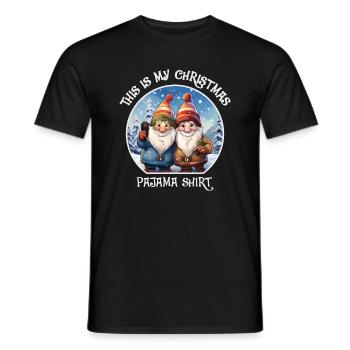 Pyjama de Noël Nains Gnome - T-shirt homme - noir - Devant - AI Model Male 178 light (178cm)