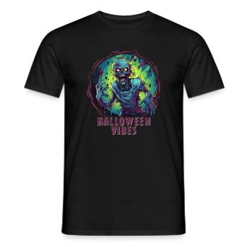 Halloween Zombie d’horreur effrayant - T-shirt homme - noir - Devant - AI Model Male 178 light (178cm)