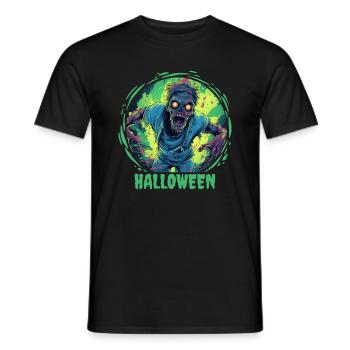 Halloween Zombie d’horreur effrayant - T-shirt homme - noir - Devant - AI Model Male 178 light (178cm)