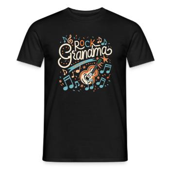 Rock Grandma Großmutter Oma Musikliebhaberin - Männer T-Shirt - Schwarz - Vorne - AI Model Male 178 light (178cm)