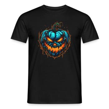 Gruseliger Bunter Halloween Kürbis - Männer T-Shirt - Schwarz - Vorne - AI Model Male 178 light (178cm)